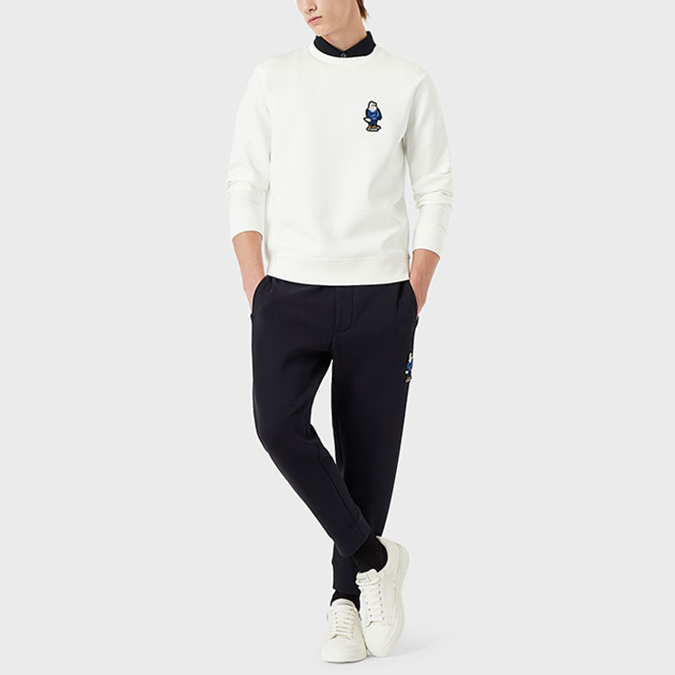 Emporio Armani SS22 Manga Capsule Embroidered Crewneck Sweatshirt White Mens 3L1MFM-1JHSZ-0101 圖 3