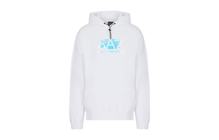 Emporio Armani SS22 Men’s Colorblock Logo Hoodie White 3LPM89-PJFNZ-1100