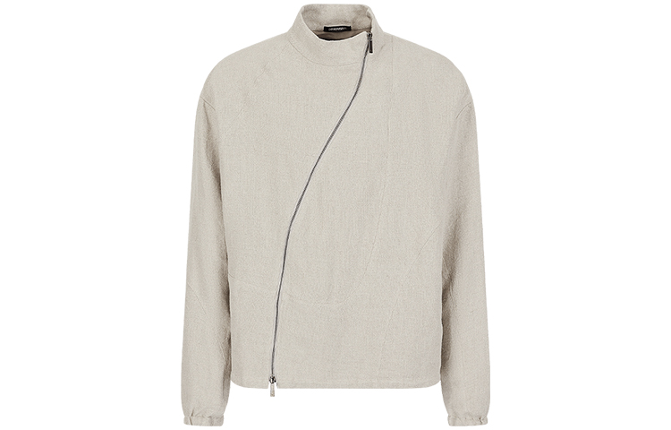 Emporio Armani SS22 Off-White Casual Zip-Up Jacket I1R560-I1257-118