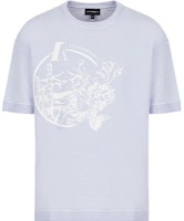 Emporio Armani SS22 Pattern Print Crewneck Short Sleeve T-Shirt Light Purple Men 3L1T6R-1JX6Z-F807 Emporio Armani SS22 Pattern Print Crewneck Short Sleeve T-Shirt Light Purple Men 3L1T6R-1JX6Z-F807
