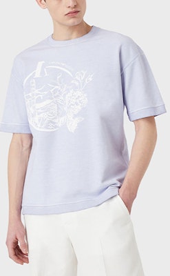 Emporio Armani SS22 Pattern Print Crewneck Short Sleeve T-Shirt Light Purple Men 3L1T6R-1JX6Z-F807 Lookbook Emporio Armani SS22 Pattern Print Crewneck Short Sleeve T-Shirt Light Purple Men 3L1T6R-1JX6Z-F807