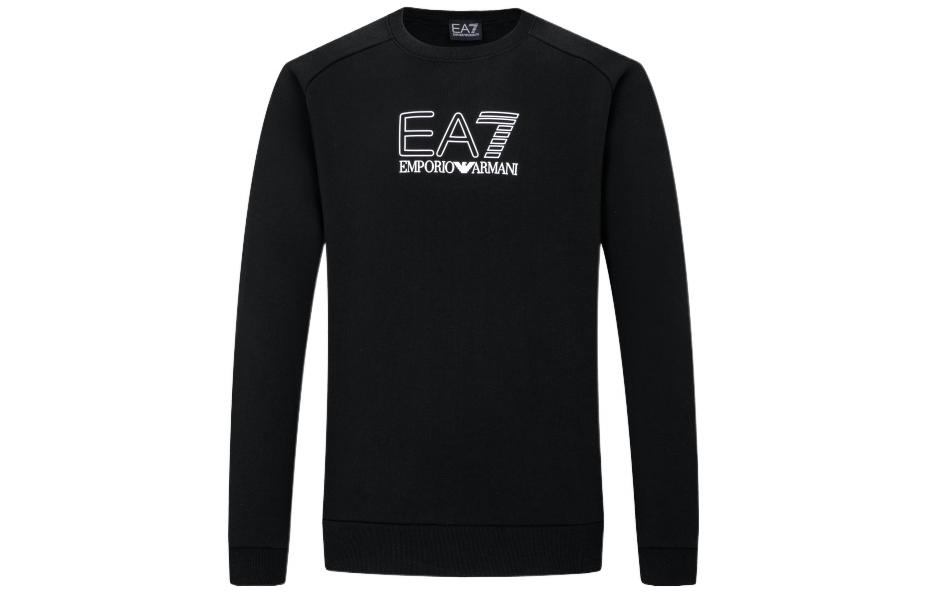 Emporio Armani SS22 Pullover Crewneck Sweatshirt Black Letter Design 3LPM31-PJ07Z-1200