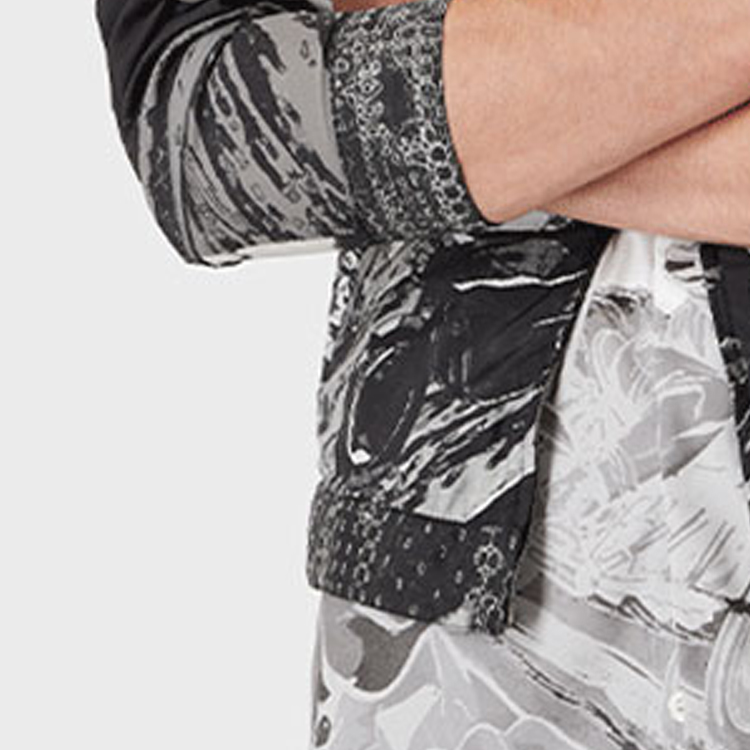 Details for Emporio Armani SS22 Racer Capsule Jaket Bertudung Cetak Hitam Lelaki I1R410-I1018-991