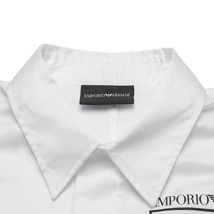 Sizing Emporio Armani SS22 Racing Capsule Logo Print Loose White Short Sleeve Shirt Men I1CC3I-I128C-103