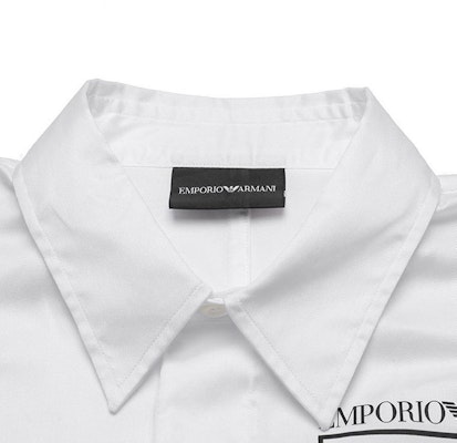 Emporio Armani SS22 Racing Capsule Logo Print Loose White Short Sleeve Shirt Men I1CC3I-I128C-103 Sizing Emporio Armani SS22 Racing Capsule Logo Print Loose White Short Sleeve Shirt Men I1CC3I-I128C-103