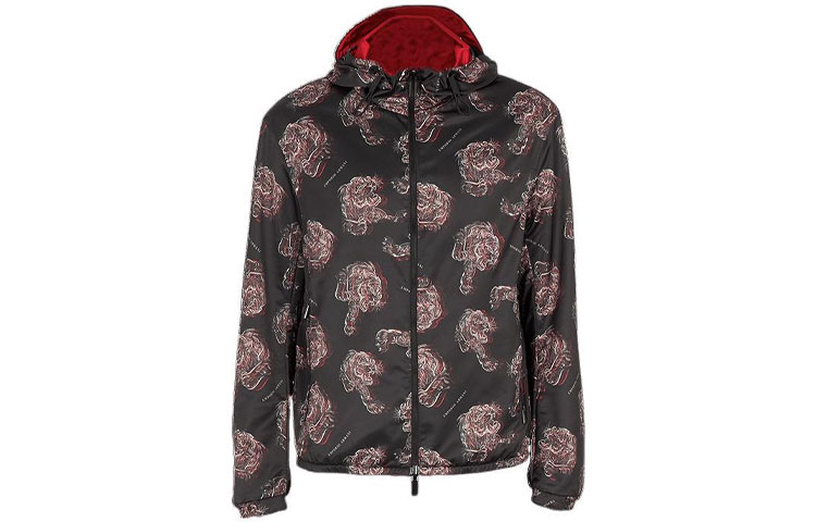 Emporio Armani SS22 Reversible Tiger Print Jacket Black 3L1BG7-1NAAZ-F013
