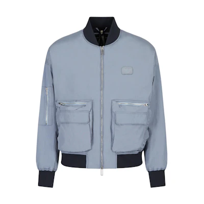Emporio Armani SS22 Solid Color Pocket Zip Jacket - Blue 6L1BM4-1NKWZ-0739