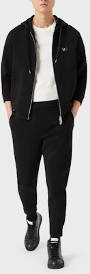 EMPORIO ARMANI SS22 Solid Color Zip Hoodie Long Sleeve Black Men’s Sweater 3L1MFF-1JHSZ-0999 Lookbook EMPORIO ARMANI SS22 Solid Color Zip Hoodie Long Sleeve Black Men’s Sweater 3L1MFF-1JHSZ-0999