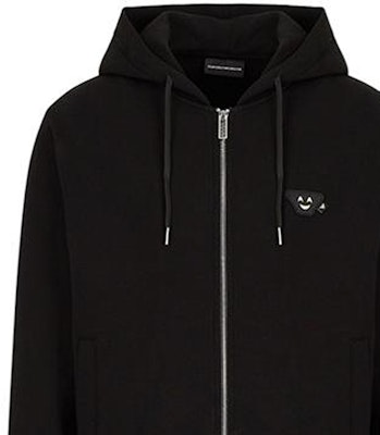 EMPORIO ARMANI SS22 Solid Color Zip Hoodie Long Sleeve Black Men’s Sweater 3L1MFF-1JHSZ-0999 Details for EMPORIO ARMANI SS22 Solid Color Zip Hoodie Long Sleeve Black Men’s Sweater 3L1MFF-1JHSZ-0999
