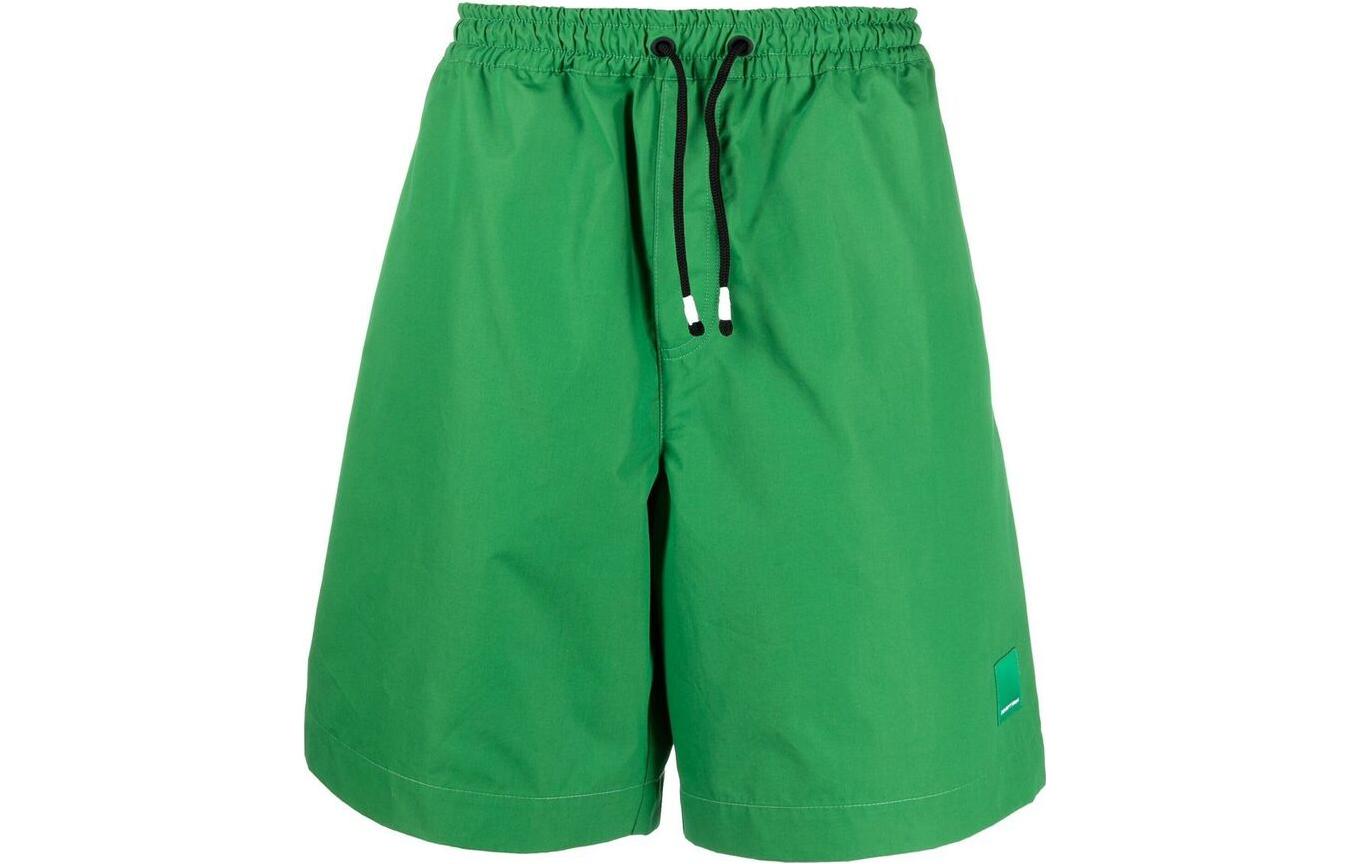 Emporio Armani SS22 Solid Drawstring Casual Shorts Green Men. 3L1P6C-1N0HZ-0537