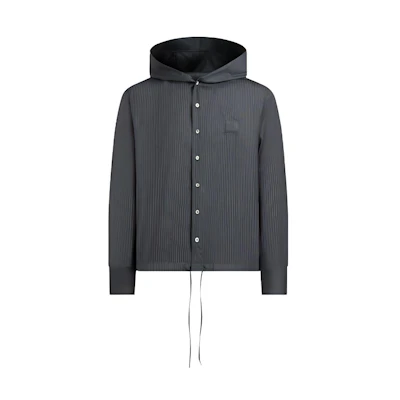 Emporio Armani SS22 Solid Grey Long-Sleeve Hooded Jacket I1CF2L-I112C-632