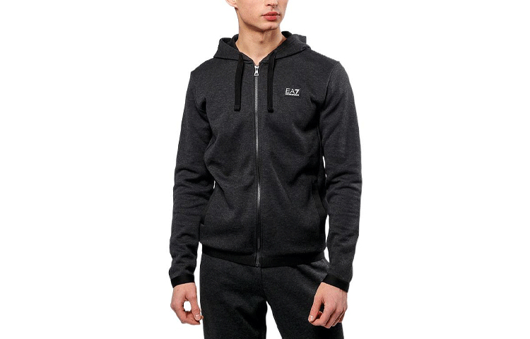 Emporio Armani SS22 Sporty Casual Hooded Jacket Dark Grey 3HPM15-PJF3Z-3909