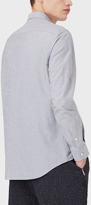 Emporio Armani SS22 Kemeja Garis Seersucker Lengan Panjang Biru I1SM0L-I11F6-021 Purchase Emporio Armani SS22 Kemeja Garis Seersucker Lengan Panjang Biru I1SM0L-I11F6-021