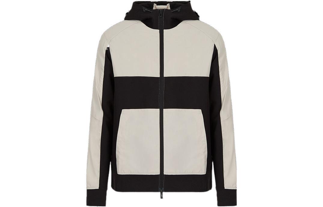 Emporio Armani SS22 White Paneled Hoodie Jacket 3L1MCI-1JXQZ-0008