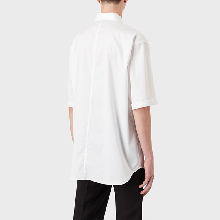 Purchase Emporio Armani SS22 Kemeja Putih Motif Racing Lengan Pendek Koleksi Capsule. I1CC3I-I128C-101