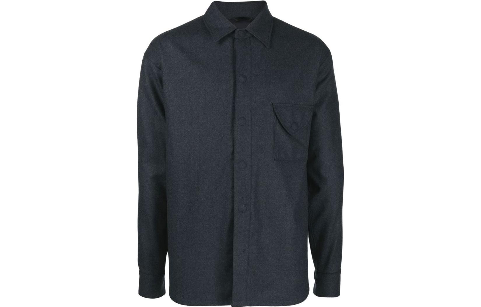 Emporio Armani SS22 Wool Shirt Jacket Black 2WGGG0VTT03KDUBSG