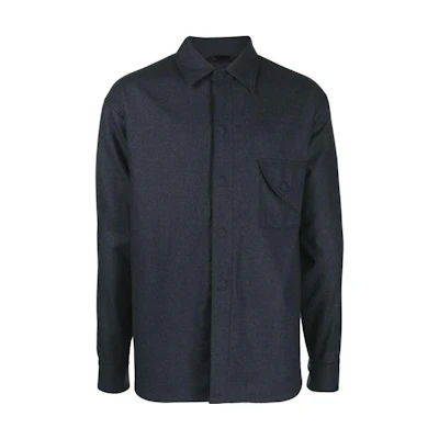 Emporio Armani SS22 Wool Shirt Jacket Black 2WGGG0VTT03KDUBSG