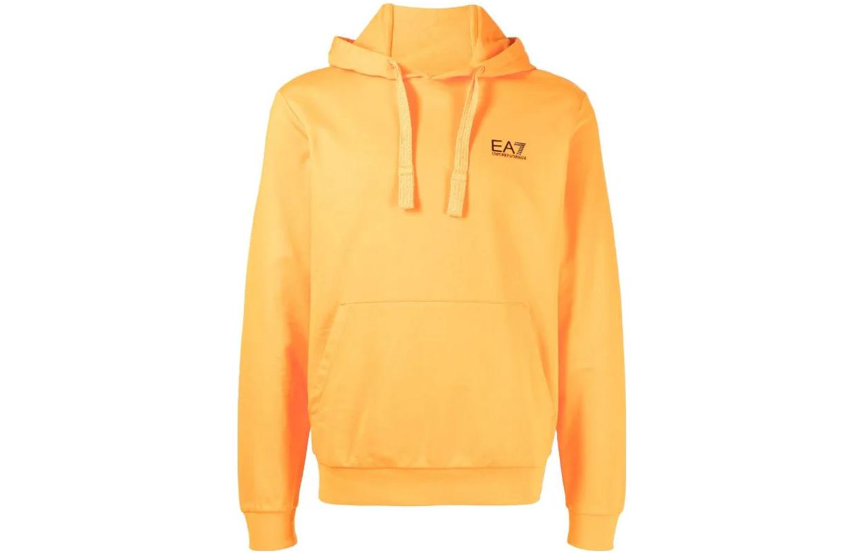 Emporio Armani SS22 Yellow Logo Print Pullover Hoodie Men’s 8NPM04-PJ05Z-1629