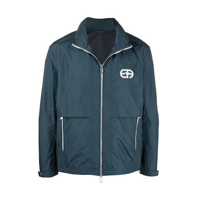 Emporio Armani SS22 Zip Patch Casual Jacket in Blue 3L1BA1-1NCGZ-0948