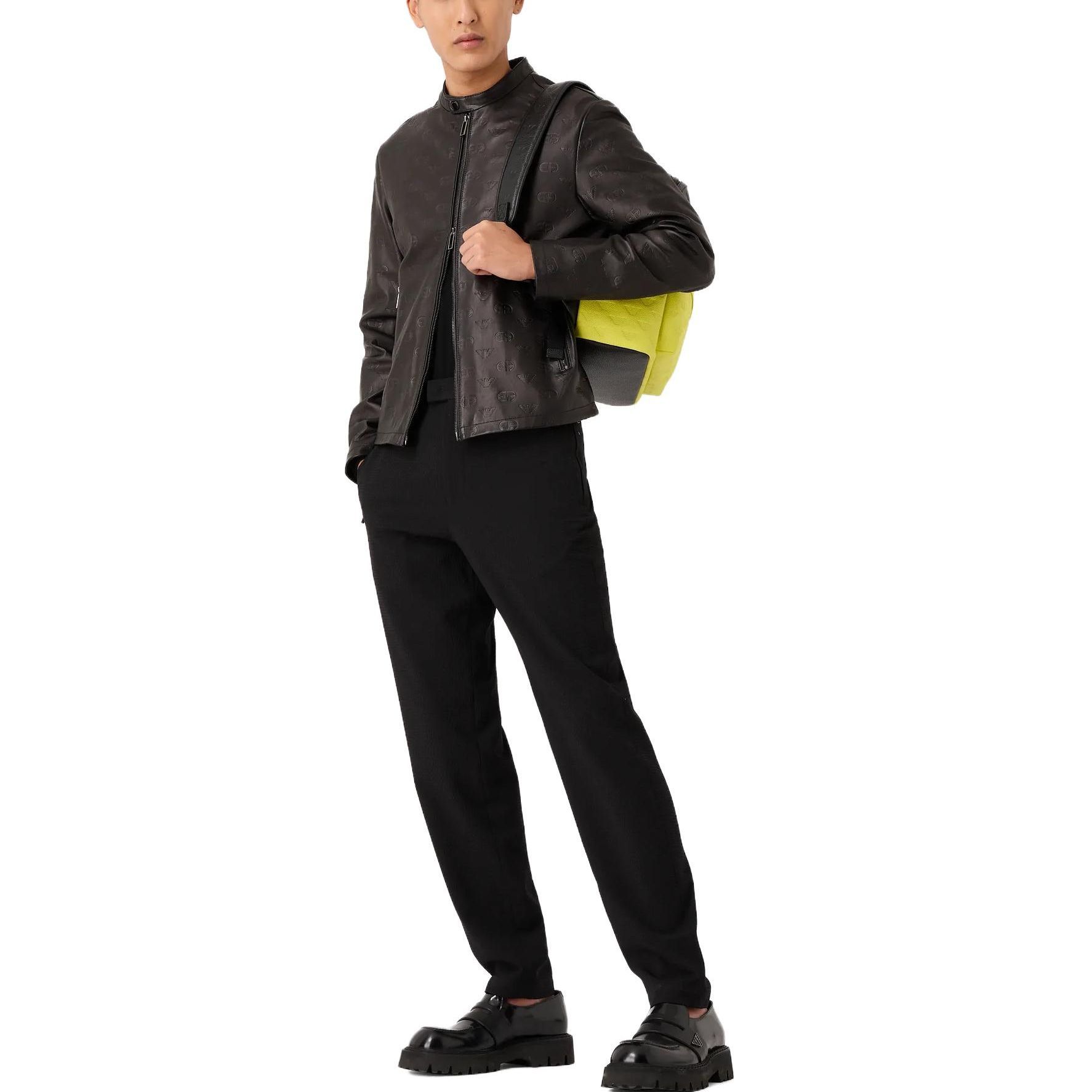 Lookbook エンポリオ・アルマーニ SS23 ロゴ刺繍入りブラッククルーネックセーター. 3R1MXN1-MEYZ1-0999