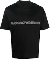 EMPORIO ARMANI SS23 Black Crewneck T-Shirt with Logo Print. 3R1TBD-1JUVZ-0999 EMPORIO ARMANI SS23 Black Crewneck T-Shirt with Logo Print. 3R1TBD-1JUVZ-0999