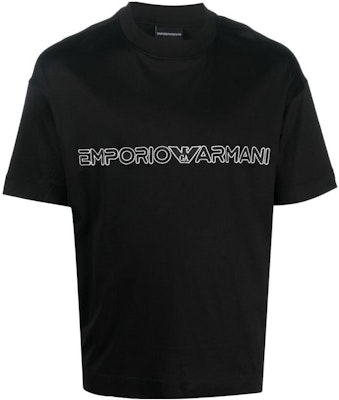 EMPORIO ARMANI SS23 Black Crewneck T-Shirt with Logo Print. 3R1TBD-1JUVZ-0999 Order EMPORIO ARMANI SS23 Black Crewneck T-Shirt with Logo Print. 3R1TBD-1JUVZ-0999