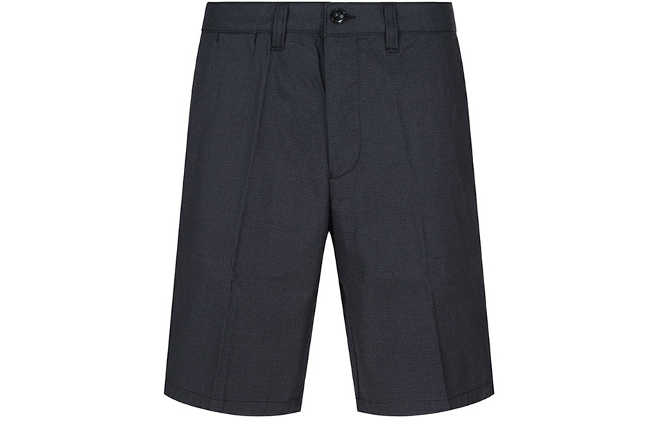 Emporio Armani SS23  Black Grey Solid Zip Straight Casual Shorts. 8N1PB3-1NK0Z-0999