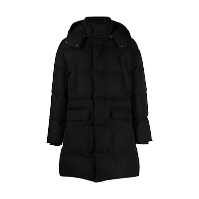 Emporio Armani SS23 Black Hooded Down Jacket Casual Coat. 6L1LA8-1NNFZ-0999