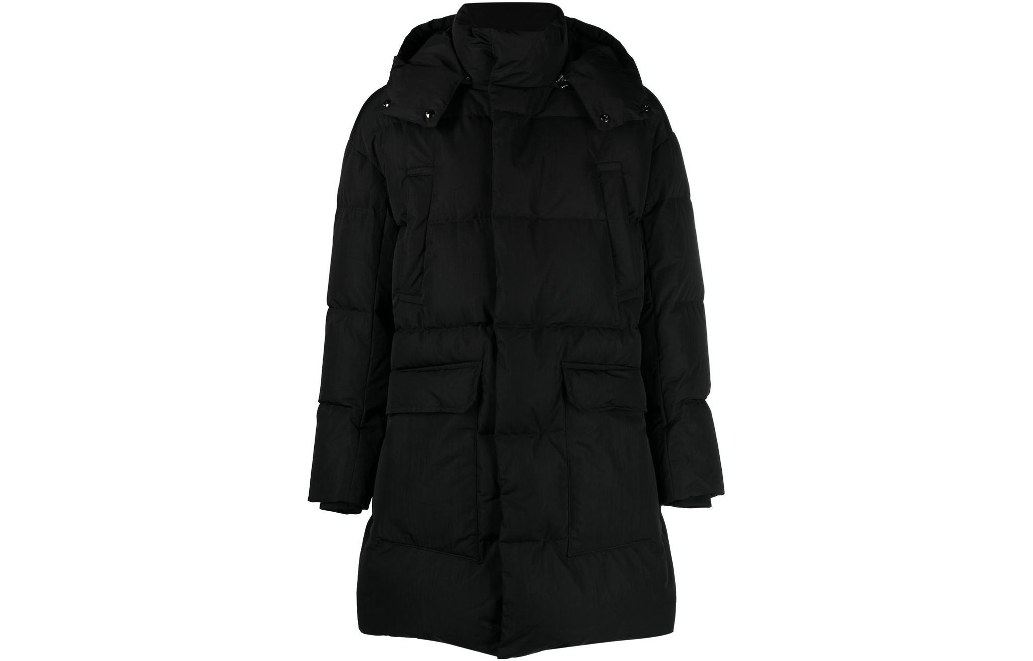 Order Emporio Armani SS23 黑色連帽羽絨外套休閒大衣 6L1LA8-1NNFZ-0999