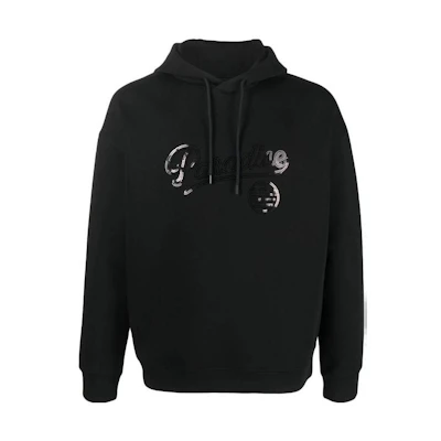 EMPORIO ARMANI SS23 Black Hoodie with Logo Print 3R1MBI-1JHSZ-0043