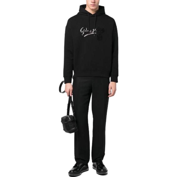 EMPORIO ARMANI SS23  Black Hoodie with Logo Print 3R1MBI-1JHSZ-0043 圖 3