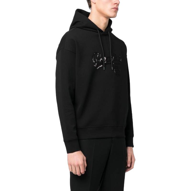 EMPORIO ARMANI SS23  Black Hoodie with Logo Print 3R1MBI-1JHSZ-0043 圖 5
