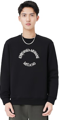 엠포리오 아르마니 SS23 블랙 로고 자수 스웻셔츠. 6L1MC3-1JQNZ-0031 Shop 엠포리오 아르마니 SS23 블랙 로고 자수 스웻셔츠. 6L1MC3-1JQNZ-0031