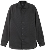 EMPORIO ARMANI SS23 Black Pattern Print Long-Sleeve Button-Up Shirt. 3R1C86-1K0DZ-F082 EMPORIO ARMANI SS23 Black Pattern Print Long-Sleeve Button-Up Shirt. 3R1C86-1K0DZ-F082
