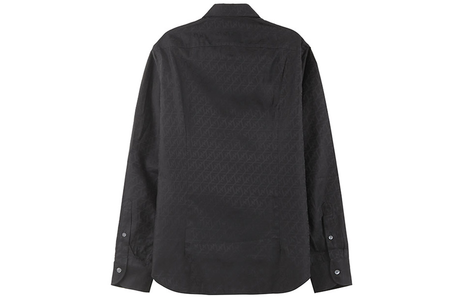 Lookbook EMPORIO ARMANI SS23 ブラック柄プリント 長袖 ボタンアップシャツ 3R1C86-1K0DZ-F082