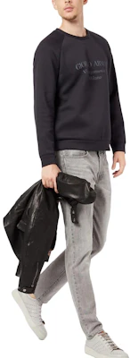 Emporio Armani SS23 Black Raglan Long Crewneck Sweatshirt. 3GSM81S-JSXZ1-UBVN Lookbook Emporio Armani SS23 Black Raglan Long Crewneck Sweatshirt. 3GSM81S-JSXZ1-UBVN
