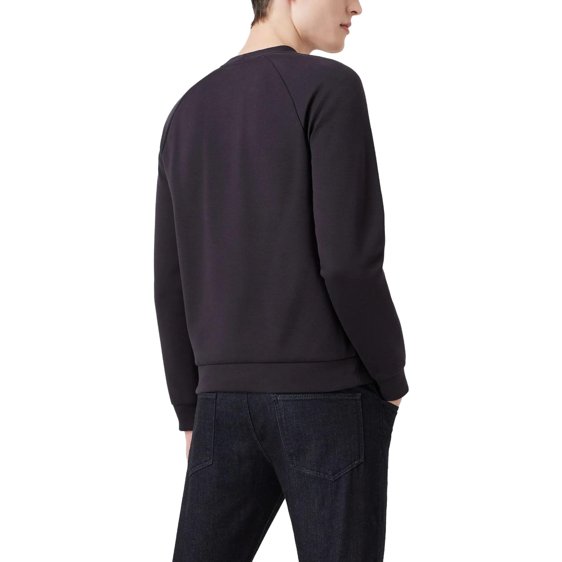 Emporio Armani SS23  Black Raglan Long Crewneck Sweatshirt. 3GSM81S-JSXZ1-UBVN 圖 6