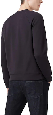 Emporio Armani SS23 Black Raglan Long Crewneck Sweatshirt. 3GSM81S-JSXZ1-UBVN Details for Emporio Armani SS23 Black Raglan Long Crewneck Sweatshirt. 3GSM81S-JSXZ1-UBVN