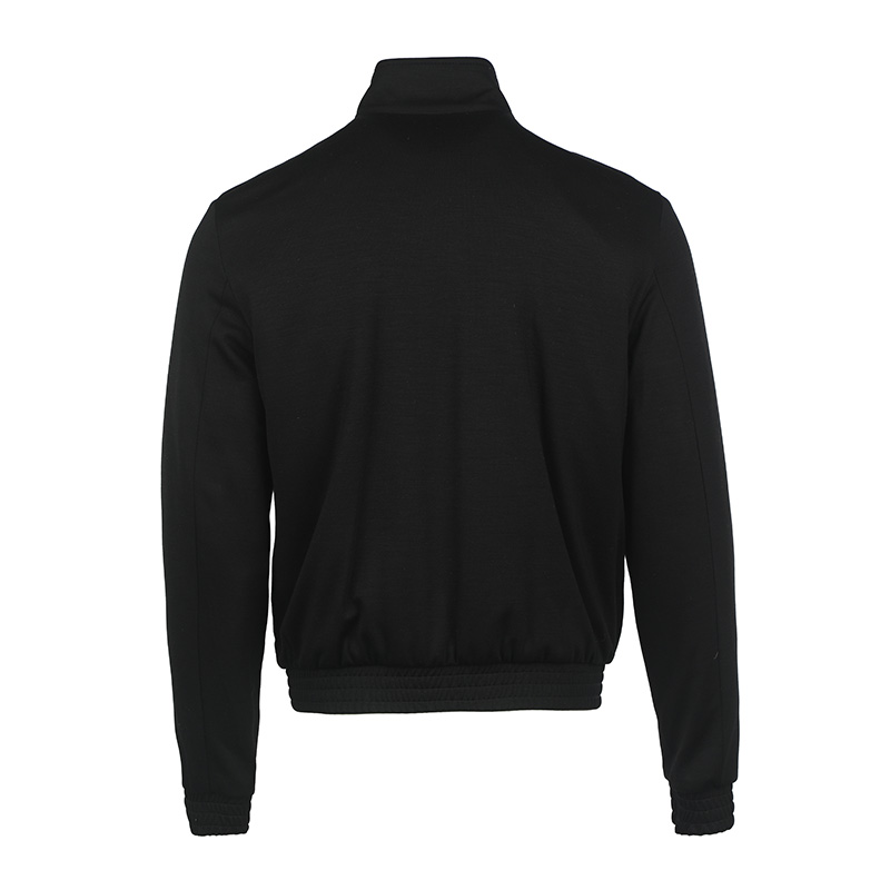 EMPORIO ARMANI SS23  Black Solid Color Cotton Jacket with Stand Collar. H31R29C1054999 圖 3