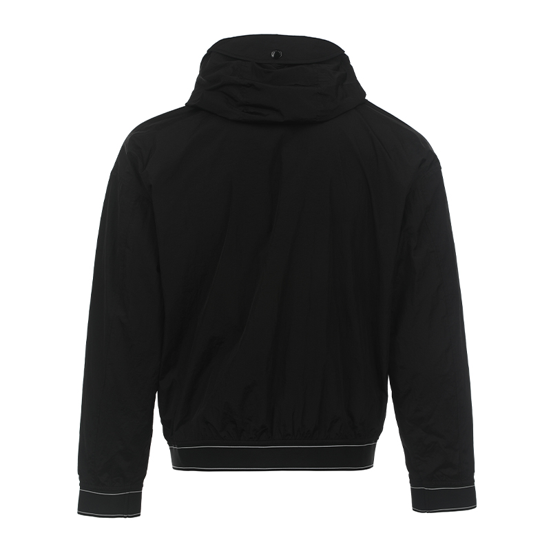 Emporio Armani SS23  Black Solid Color Hooded Zip Jacket. 3R1BR8-1NKWZ-0999 圖 3