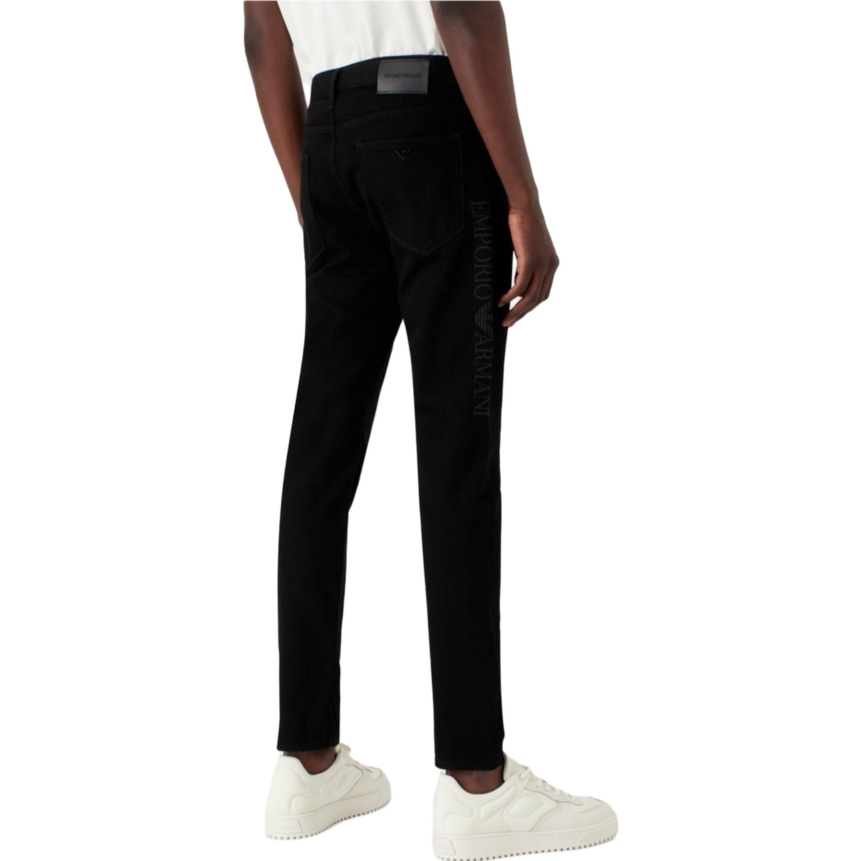 EMPORIO ARMANI SS23  Black Straight-Leg Mid-Rise Casual Jeans. 3R1J06-1DS1Z-F079 圖 4