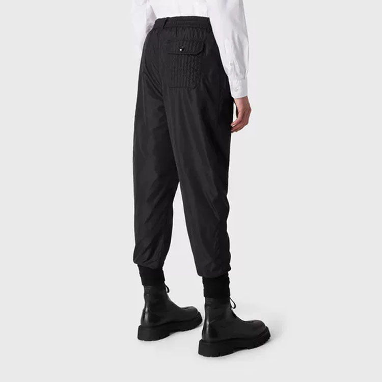 Shop Emporio Armani SS23 Pantalones Jogger Negros Ajustados 3R1PC2-1NRMZ-0999