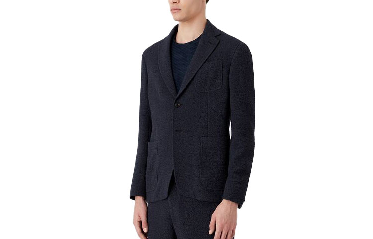 EMPORIO ARMANI SS23  Blue Single-Breasted Multi-Pocket Blazer Jacket D41G43-D1002-1921