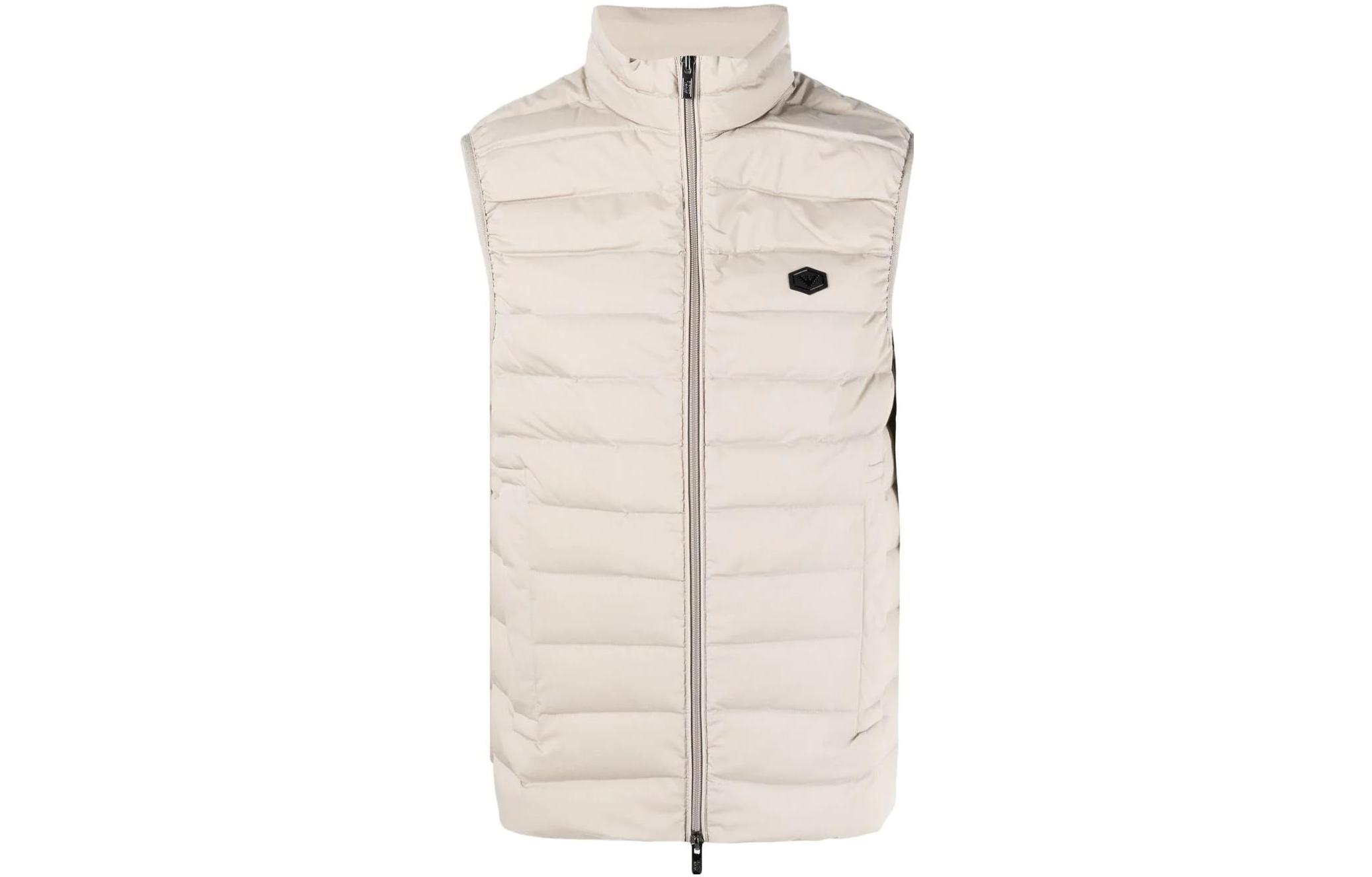 Order EMPORIO ARMANI SS23 棕色标志纯色拉链马甲. 8N1BQ1-1NLRZ-0135