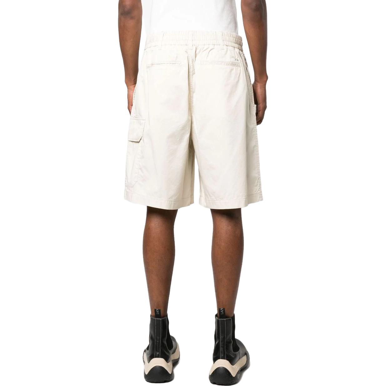 Shop 엠포리오 아르마니 SS23 코튼 드로스트링 카고 숏팬츠 라이트 베이지. 3R1PF7-1NVTZ-0133