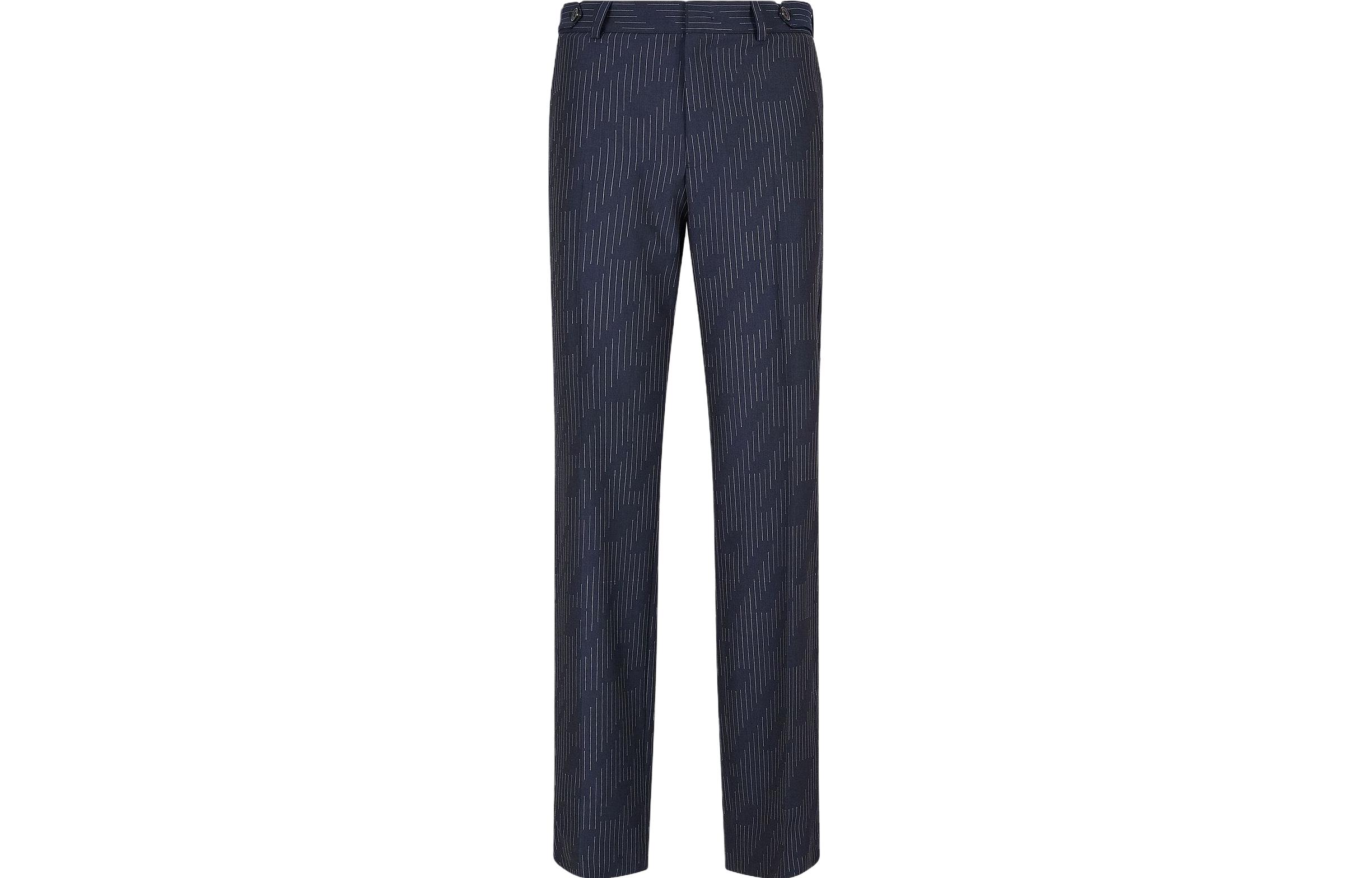 EMPORIO ARMANI SS23  Diagonal Striped Casual Pants - Navy Blue D41P35-D1110-1918