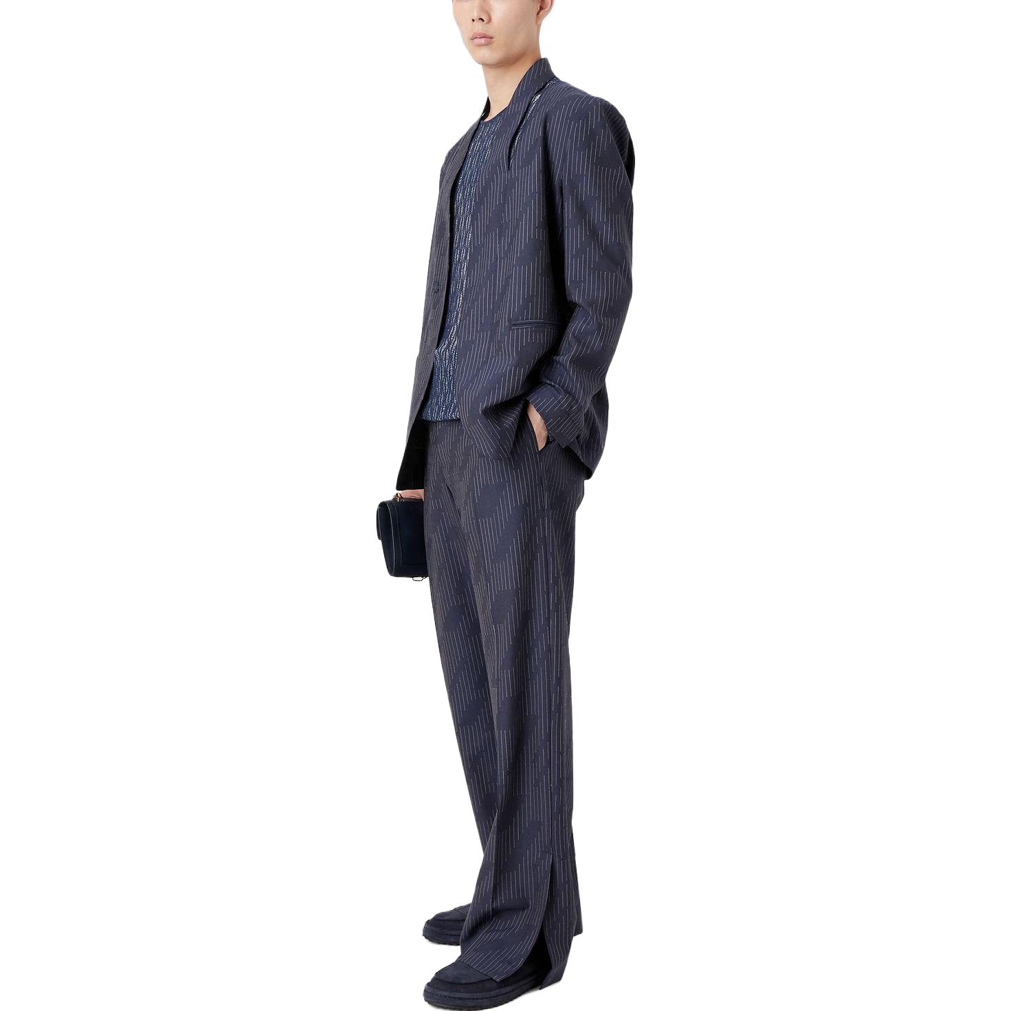 EMPORIO ARMANI SS23  Diagonal Striped Casual Pants - Navy Blue D41P35-D1110-1918 圖 3
