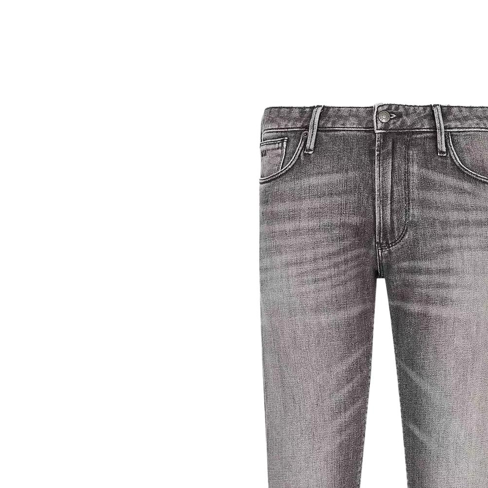 Sizing Emporio Armani SS23 Jeans Hitam Low-Waist Slim Fit Distressed Washed. 3R1J06-1D0CZ-0006