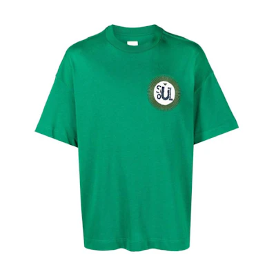 Emporio Armani SS23 Green Embroidered Logo Knit Crewneck T-Shirt 3R1T6D-1JUFZ-0557