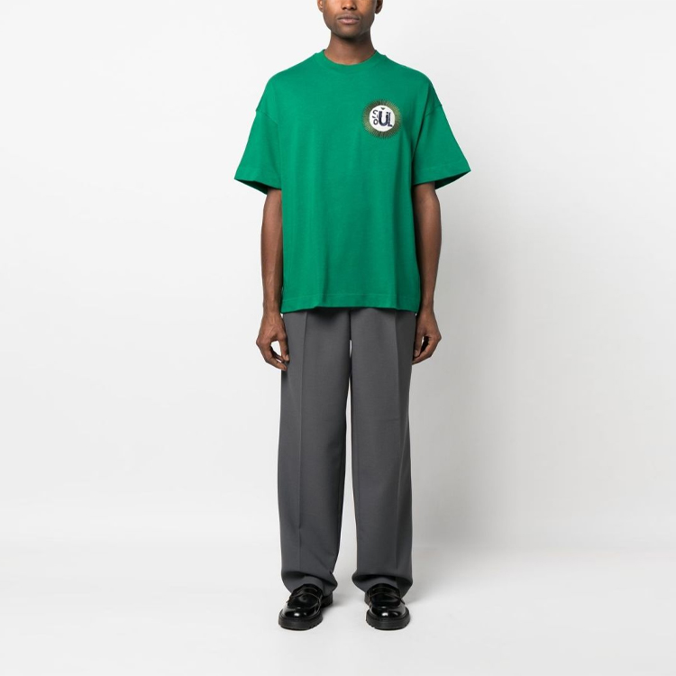 Emporio Armani SS23  Green Embroidered Logo Knit Crewneck T-Shirt 3R1T6D-1JUFZ-0557 圖 3